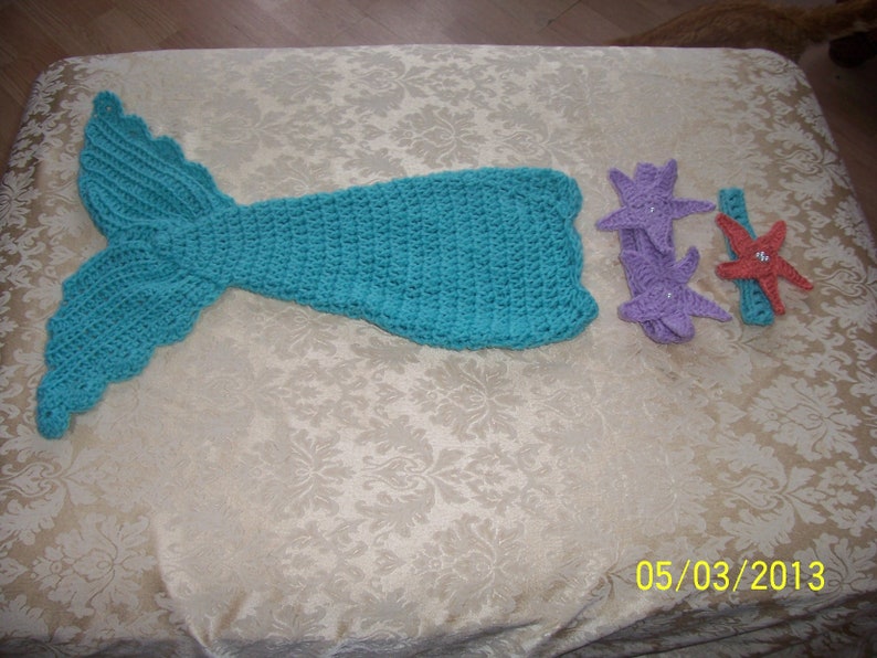 Digital Pattern PDF, Crochet baby mermaid pattern, baby mermaid outfit pattern, baby mermaid costume, mermaid crochet tail pattern image 7