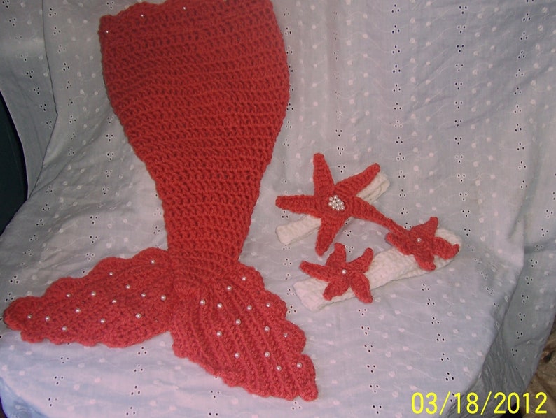 Digital Pattern PDF, Crochet baby mermaid pattern, baby mermaid outfit pattern, baby mermaid costume, mermaid crochet tail pattern image 9