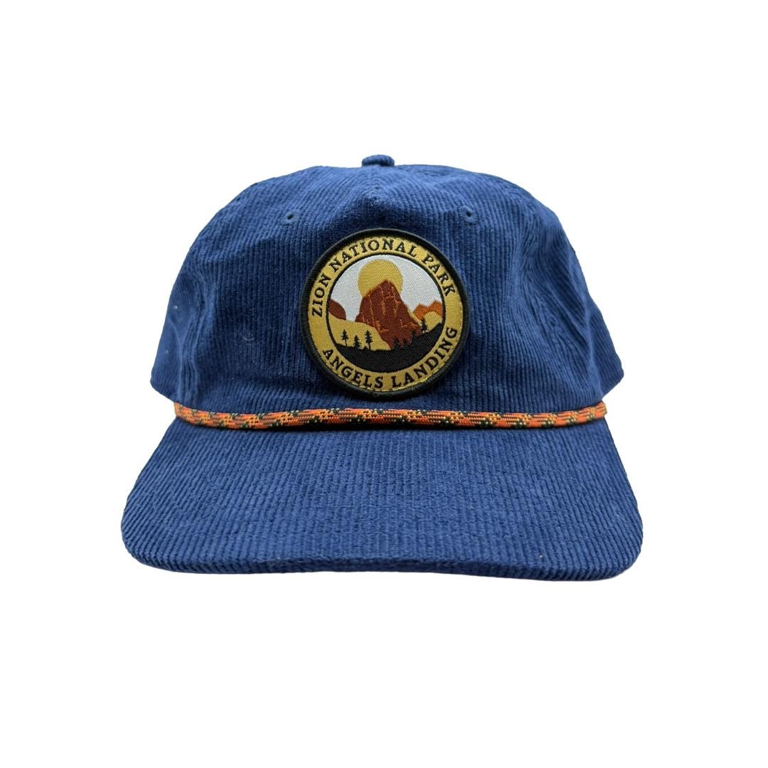 Vintage Zion National Park Hat – Angels Landing Corduroy Snapback With ...