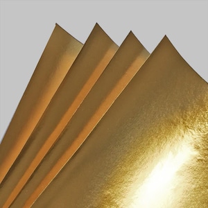 Papel dorado: 10 hojas, aproximadamente 3,5" x 9"