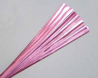 Lucky Stars Paper Strips: Pink Foil. (100 strips)