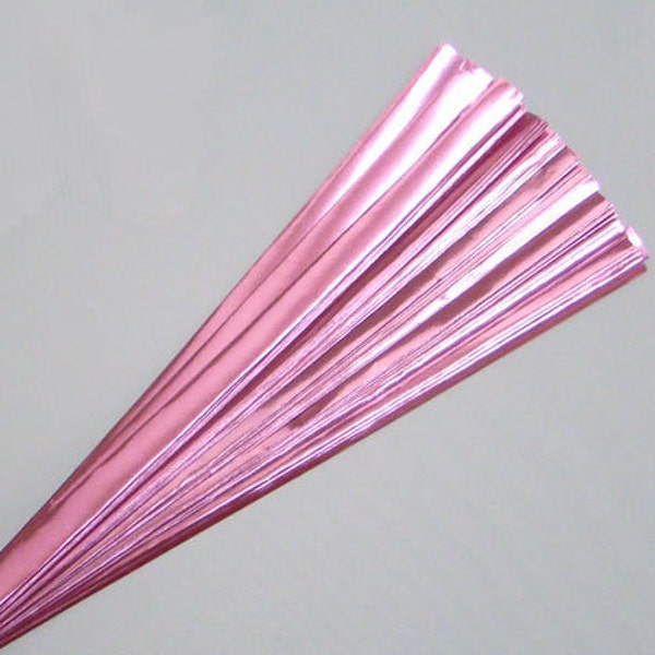 Lucky Stars Paper Strips: Pink Foil. (100 strips)