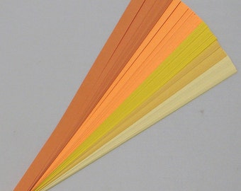 Lucky Star Paper Strips : Sunrise & Sunset Mix (orange and yellows),  50 or 100 strips per pack