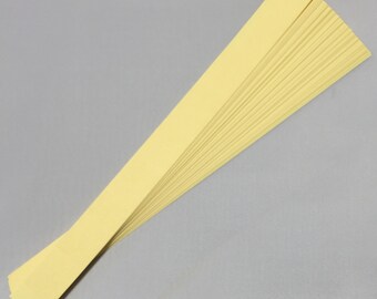 Light Yellow Color Paper Strips for Arts and Crafts.   Size is  1"x 11" .  Quantity is 50 Strips