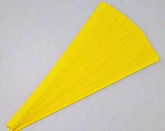 Lucky Stars Paper Strips: Bright Yellow (50 or 100 strips)