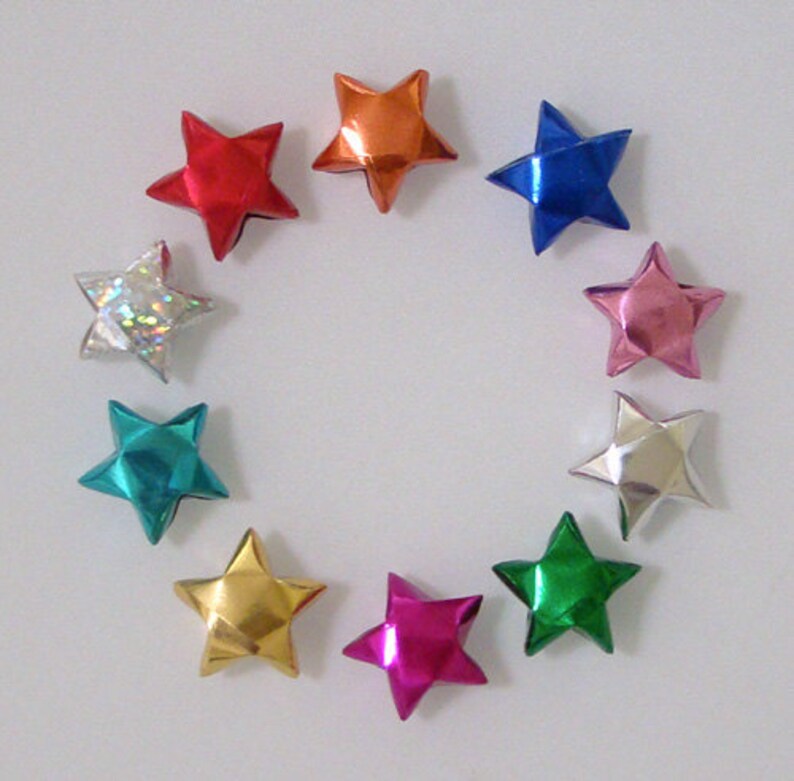 Confetti Foil Mix Lucky Stars Paper Strips 100 Etsy
