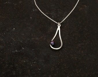 Teardrop Pendant with Freshwater Pearl