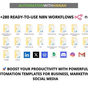 Ultimate AI Automation Pack for n8n – 280 Workflows| Boost Sales, Save Time & Automate Everything