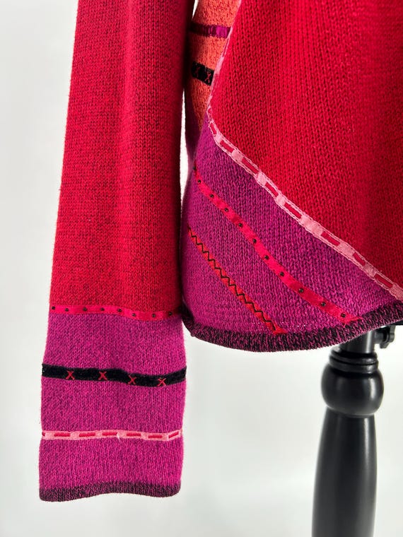 Asymmetrical Patchwork Cardigan - image 5