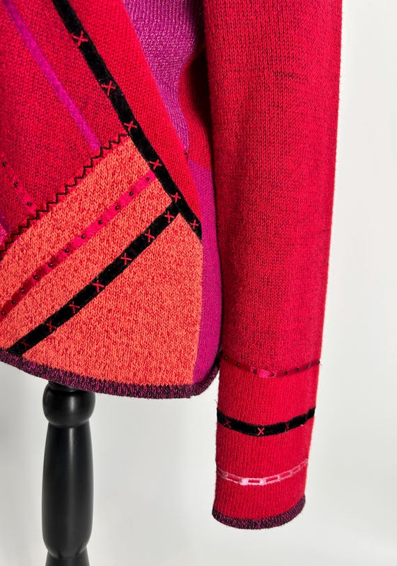 Asymmetrical Patchwork Cardigan - image 6