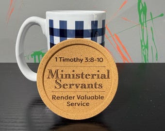 JW Ministerial Servants Cork Drink Coasters