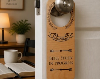 Laser-Engraved Wood Door Knob Hanger | Design, Hole Size and Single-Sided or Double-Sided Options