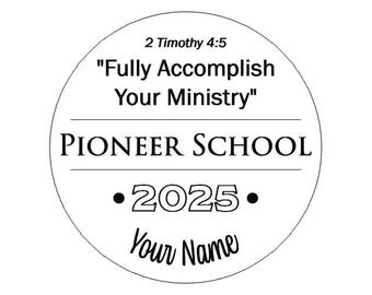 JW Pioneer School Personalized digital download | .svg/.png file