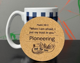 JW Pioneer and Pioneer School Cork Drink Coasters