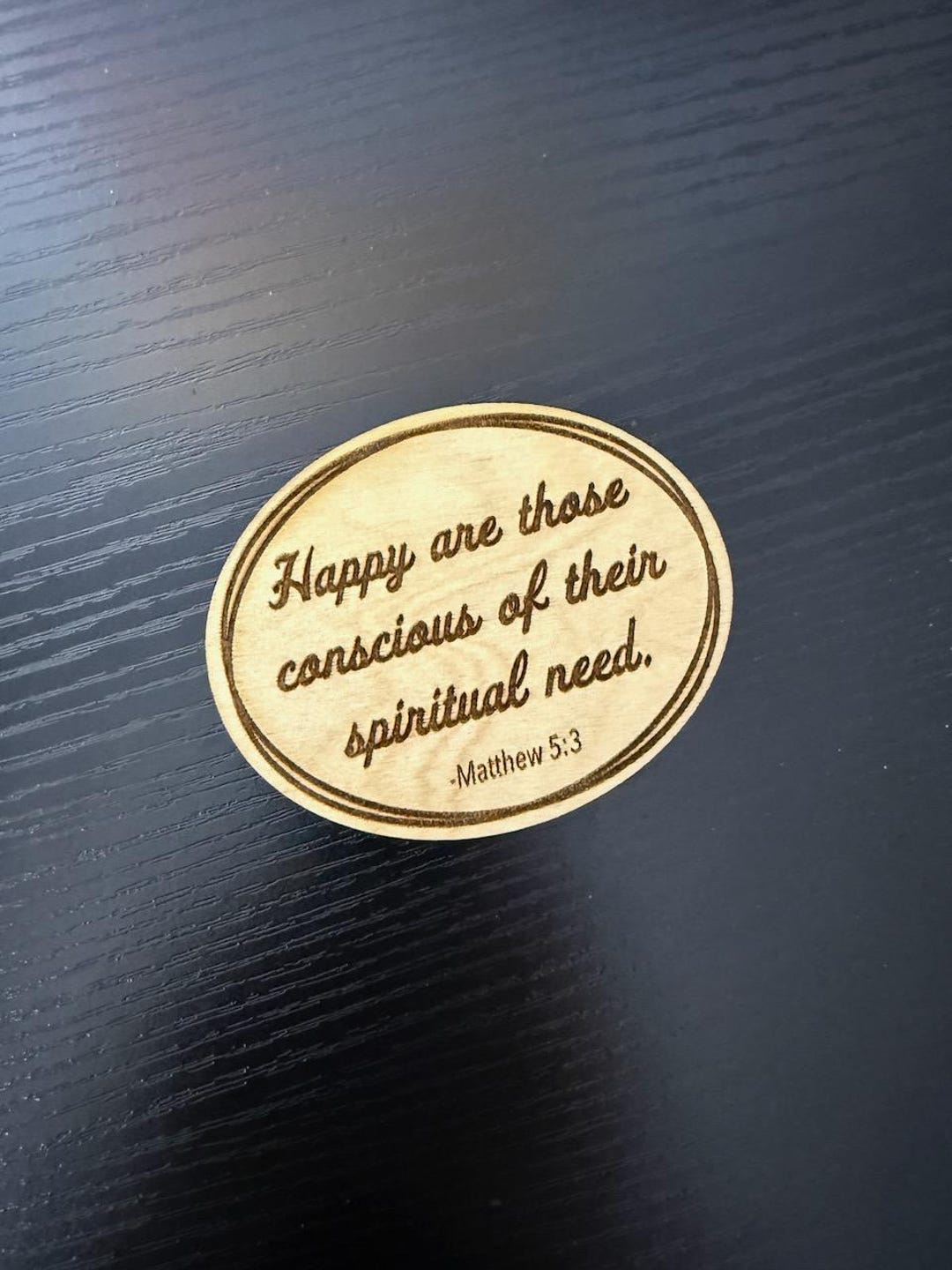 Wood Magnet - 2026 JW Year Text | Laser Engraved Scripture Text | Oval ...