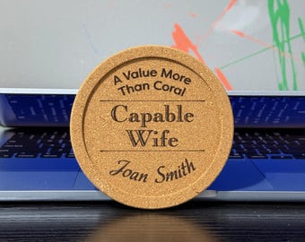 JW Wives PERSONALIZED Cork Drink Coasters | Thickness Options Available