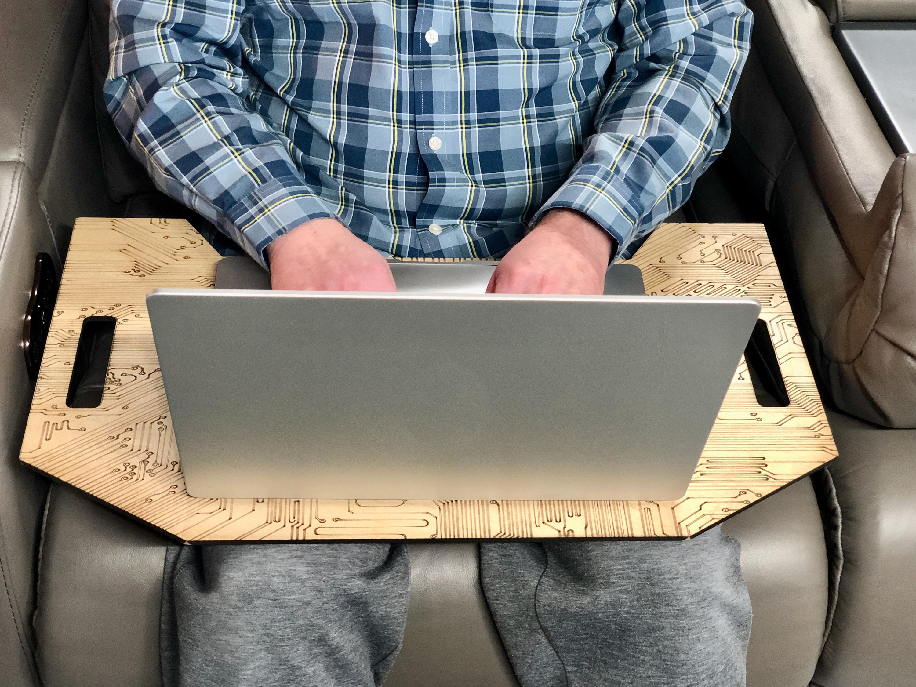 Laser-engraved Wood Lap Desk, Lap Board Small Size 