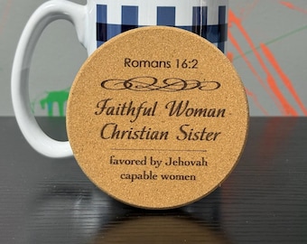 JW Sisters Cork Drink Coasters | Thickness Options Available