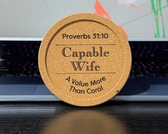 JW Wives Cork Drink Coasters | Thickness Options Available