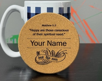 Cork Drink Coasters-2026 JW Year Text PERSONALIZED | Thickness Options Available