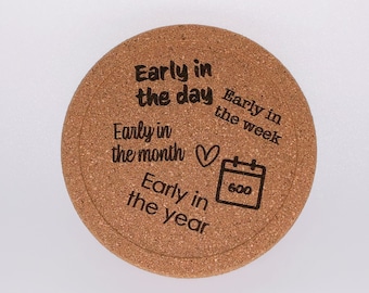 JW Pioneer and Pioneer School Cork Drink Coasters-Design Options Available