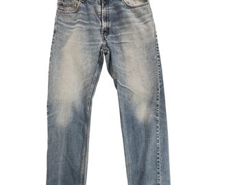 Vintage y2k Levis 505 Straight Leg Jeans Blue Cotton 36x34