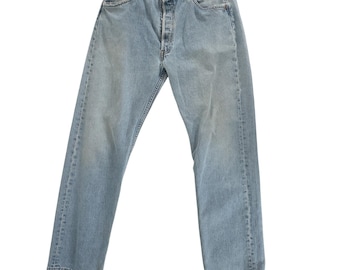 Vintage 1996 - Levi's 501 Jeans Light Wash Cotton 36x32