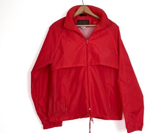 Vintage 80s/90s Eddie Bauer Red Windbreaker Jacket Men's Small