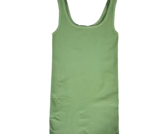 Vintage 90s/00s Theory Seamless Tank Top Green Nylon Elastane - OS