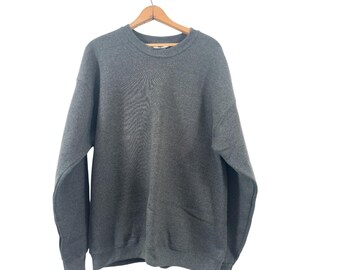 Vintage 90s/00s Lee Sweatshirt Grey Cotton-Blend USA XL