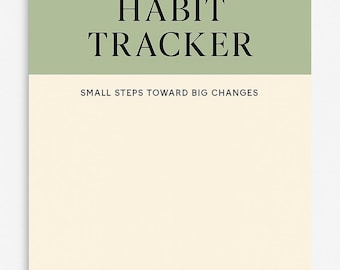 Printable 12-Month Habit Tracker – Minimalist Planner PDF – On Sale Now