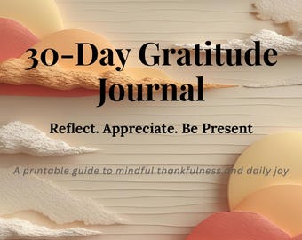 30 dagen dankbaarheidsdagboek afdrukbare pdf | Dagelijks reflectiedagboek, mindfulnessdagboek, zelfzorgwerkboek, Instant Download