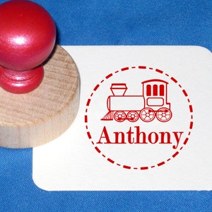 Train Stamp, Name Stamp, Train Engine, Train Birthday Party, Little Boys Stocking Stuffer, Choo Choo Train, Train Party Invitations, Toddler