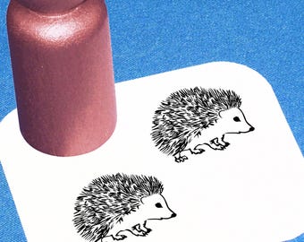 Hedgehog Rubber Stamp, Little Hedgehog Stamp, Hedge Hog Mini Stamp, Hedgepig Woodland Animal Stamp