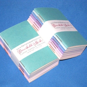 Set of 7 MINI Journals, Ivory Paper, Pastel Metallic Cover Tiny Notebook Set, Pastel Rainbow Journal Set, Teen Stocking Stuffer, Gift Idea
