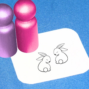 Bunny Stamp, Little Bunny Rubber Stamp, Cute Bunny Rabbit Stamps, Easter Bunny Stamp, Bunny Planner Stamp, Easter Basket Filler, Usagi
