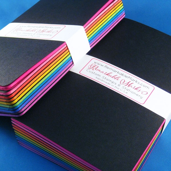 Juego de 10 cuadernos arcoíris de colores, tamaño grande, 5 x 8,25, con rayas, paquete de 10