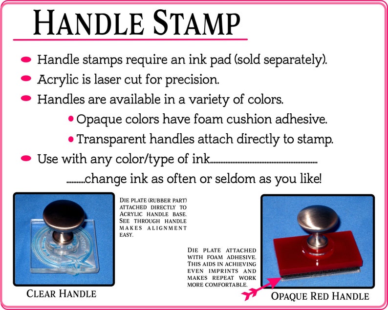Craftsman Style Return Address Stamp Square Arts and Crafts Style Custom Address Self Inking Stamp Return Address Stamp With Handle image 3