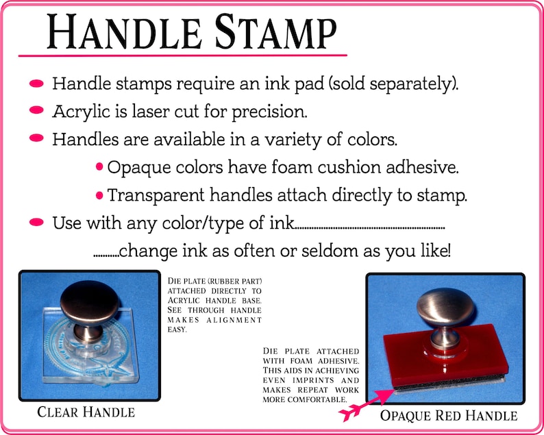 Craftsman Style Return Address Stamp Square Arts and Crafts Style Custom Address Self Inking Stamp Return Address Stamp With Handle image 3