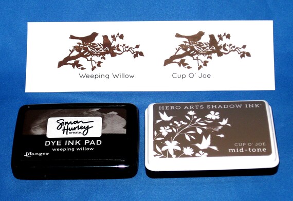 Brown Ink Pad, Brown Stamp Pad, Hero Arts Cup O' Joe Ink Pad, Ranger Ink Pad, Simon Hurley Dye Ink Pad Weeping Willow, Made in USA, Archival