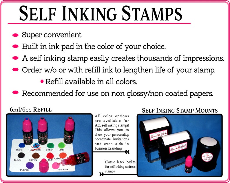 Craftsman Style Return Address Stamp Square Arts and Crafts Style Custom Address Self Inking Stamp Return Address Stamp With Handle image 7