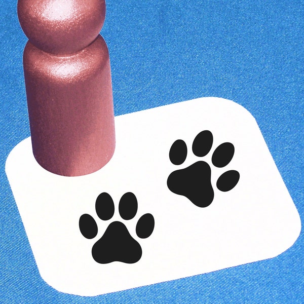 Paw Print Stamp Simple Dog Paw Rubber Stamp Paw Stamp for Calendar Journaling Stamp Two Sizes of Plain Paw for Dot Journal, Reward Card Pets