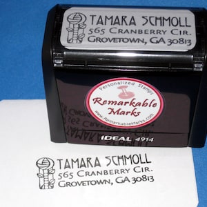 Mission Rose Self Inking Return Address Stamp Selfinking Charles Rennie Mackintosh Style Rose Address Label  Pre Inked Stamp