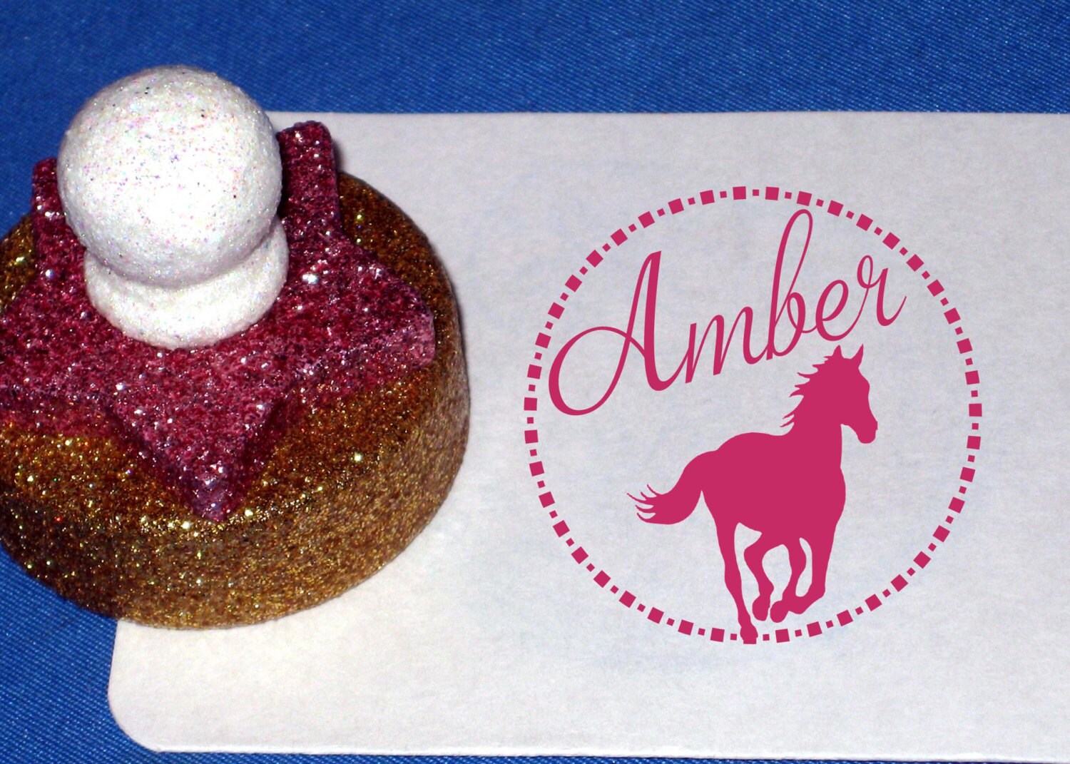 Custom Pet Stamp - Personalized Horse Name Stamp for Equestrian Enthusiasts, Perfect Gift for Girls and Cowgirls