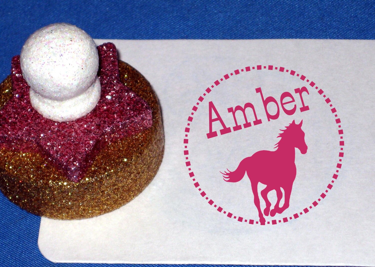 Custom Pet Stamp - Personalized Horse Name Stamp for Equestrian Enthusiasts, Perfect Gift for Girls and Cowgirls
