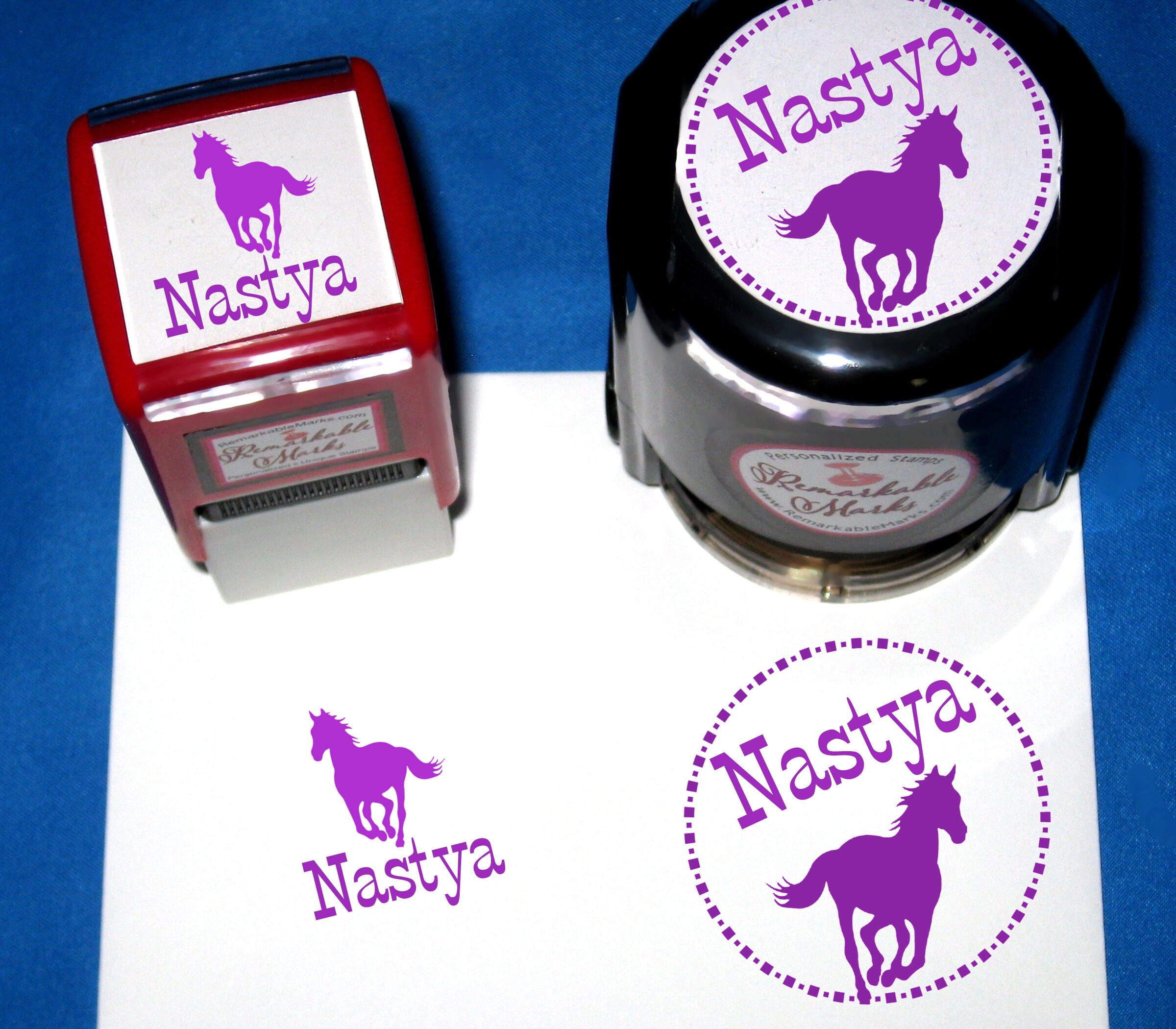 Custom Pet Stamp - Personalized Horse Name Stamp for Equestrian Enthusiasts, Perfect Gift for Girls and Cowgirls