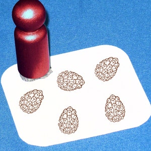 Pinecone Stamp Little Pine Cone Rubber Stamp Small Pinecone Stamps 3 Sizes Available, Tiny Pinecone Stamp, Pinetree Conifer Cone Craft Stamp