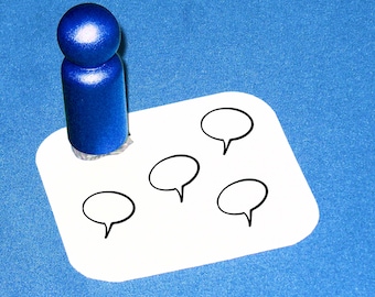 Speech Bubble Mini Rubber Stamp, Little Speech Balloon Stamp, Mini Word Bubble Stamp, Comic Word Bubble Stamp