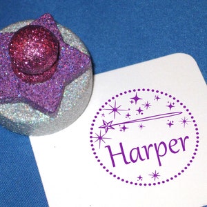 Prinzessin Stab Stempel, Personalisierter Zauberstab Stempel, Prinzessin personalisierte Geschenk, Prinzessin Stempel, Zauberstab, funkelt, Prinzessin Geburtstagsparty,