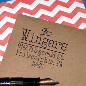 Typewriter Address, Custom Self Inking Return Address Stamp, Retro Type Writer Personalized Address Stamp, Christmas Gift, Casual, Type Font